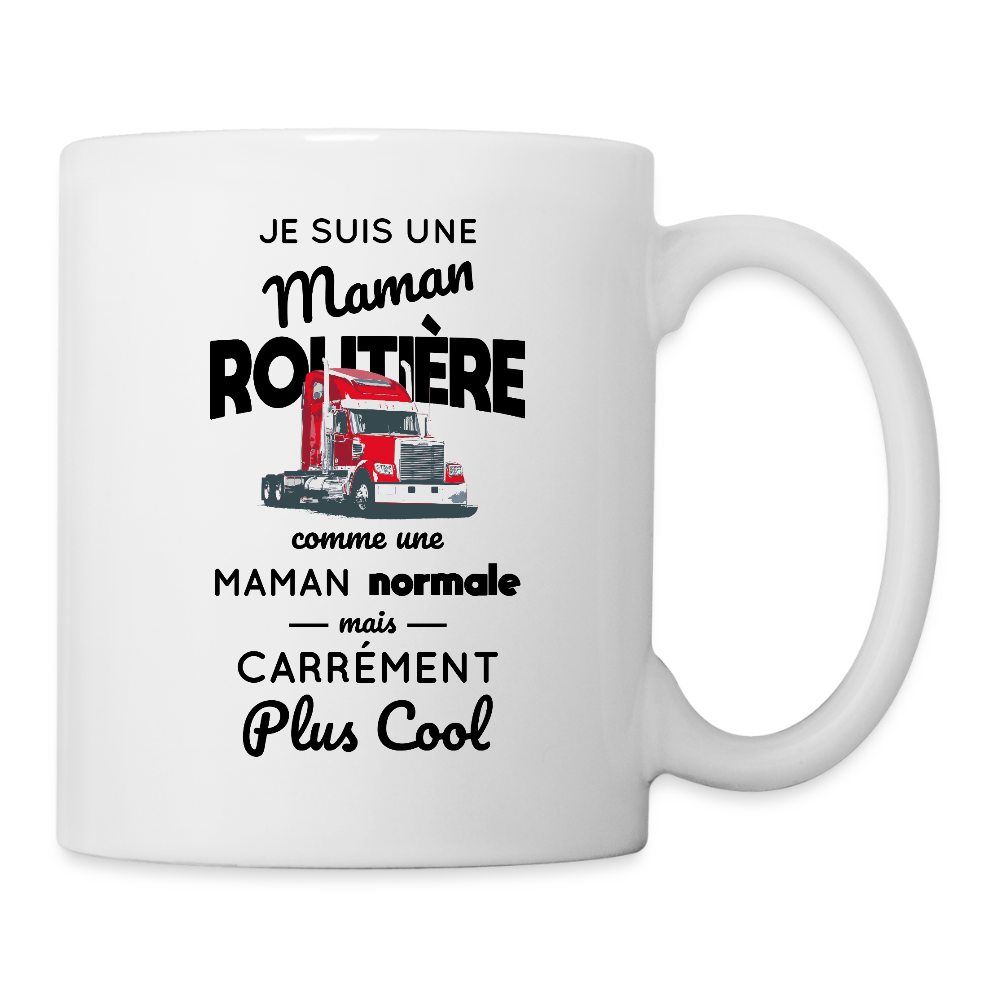 Mug blanc - Maman routière plus cool - blanc