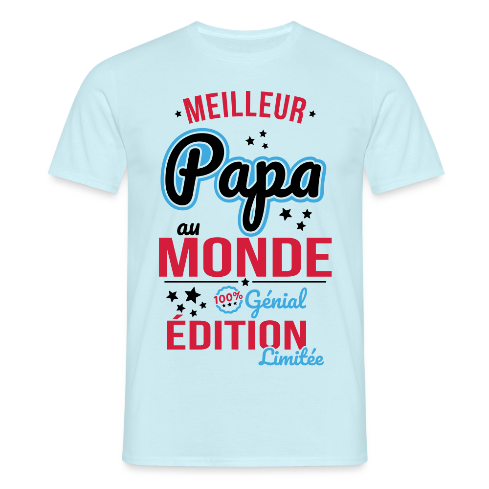 T-shirt Homme - Meilleur Papa au monde - ciel