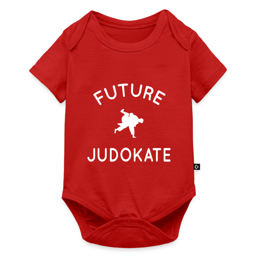 Body Bébé bio manches courtes - Future judokate - rouge