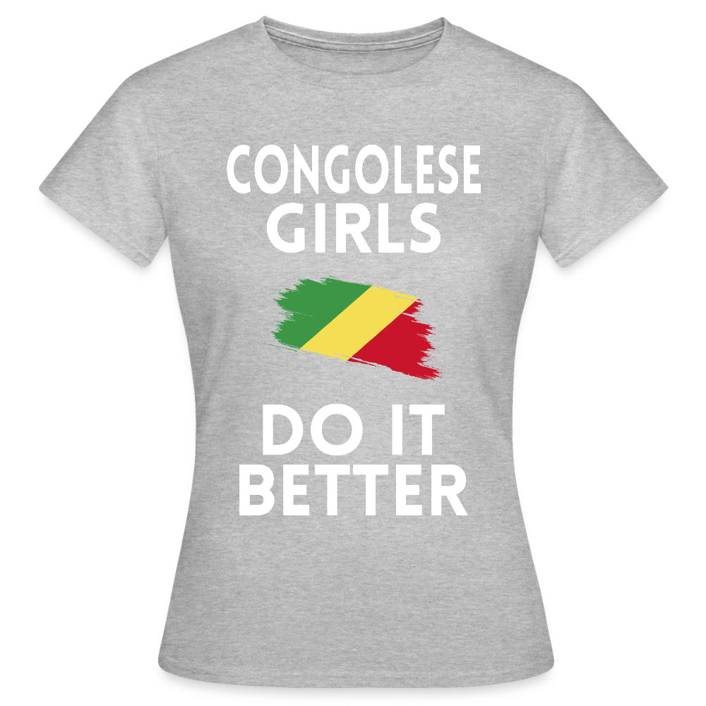 T-shirt femme - Congolese Girls Do It Better - gris chiné