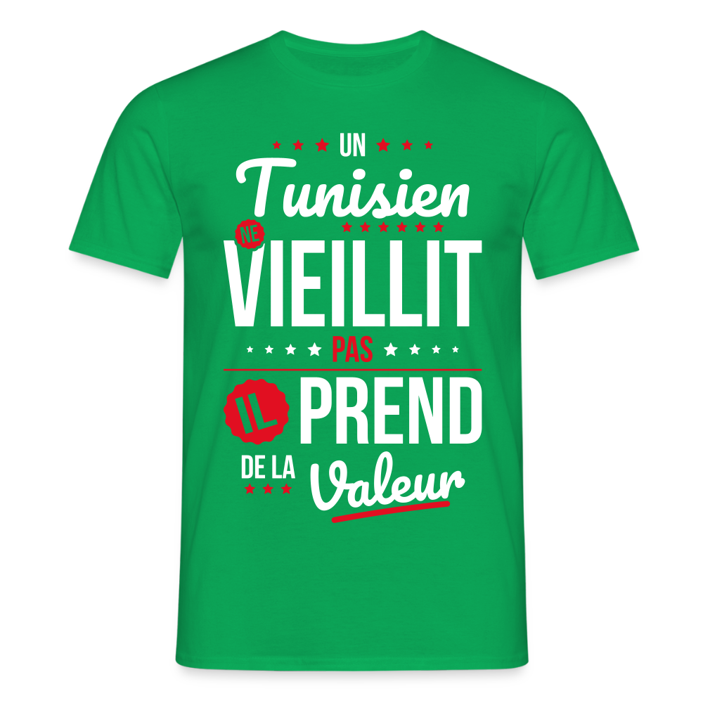 T-shirt Homme - Un Tunisien ne vieillit pas - vert