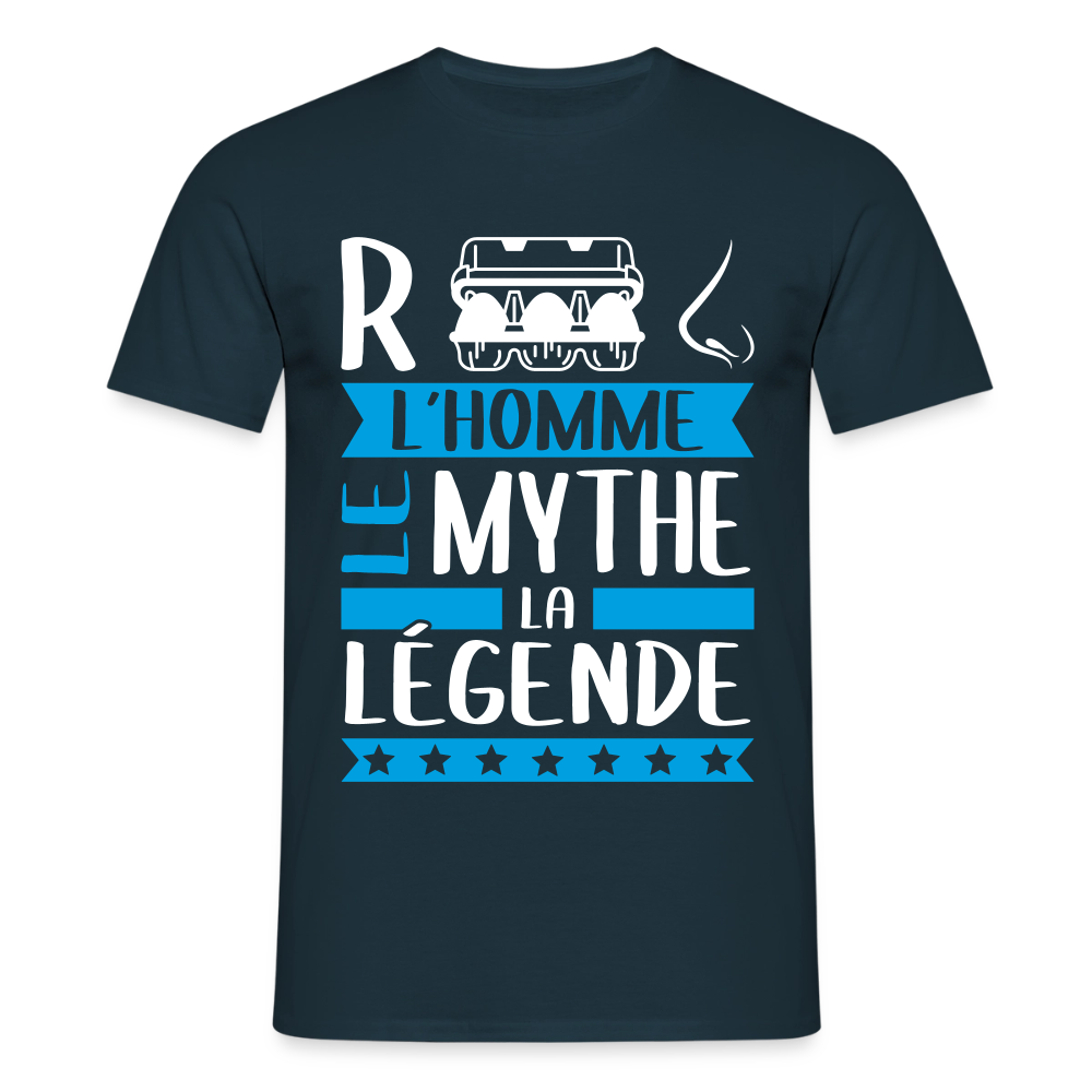 T-shirt homme René rébus – L’homme, le mythe, la légende - marine