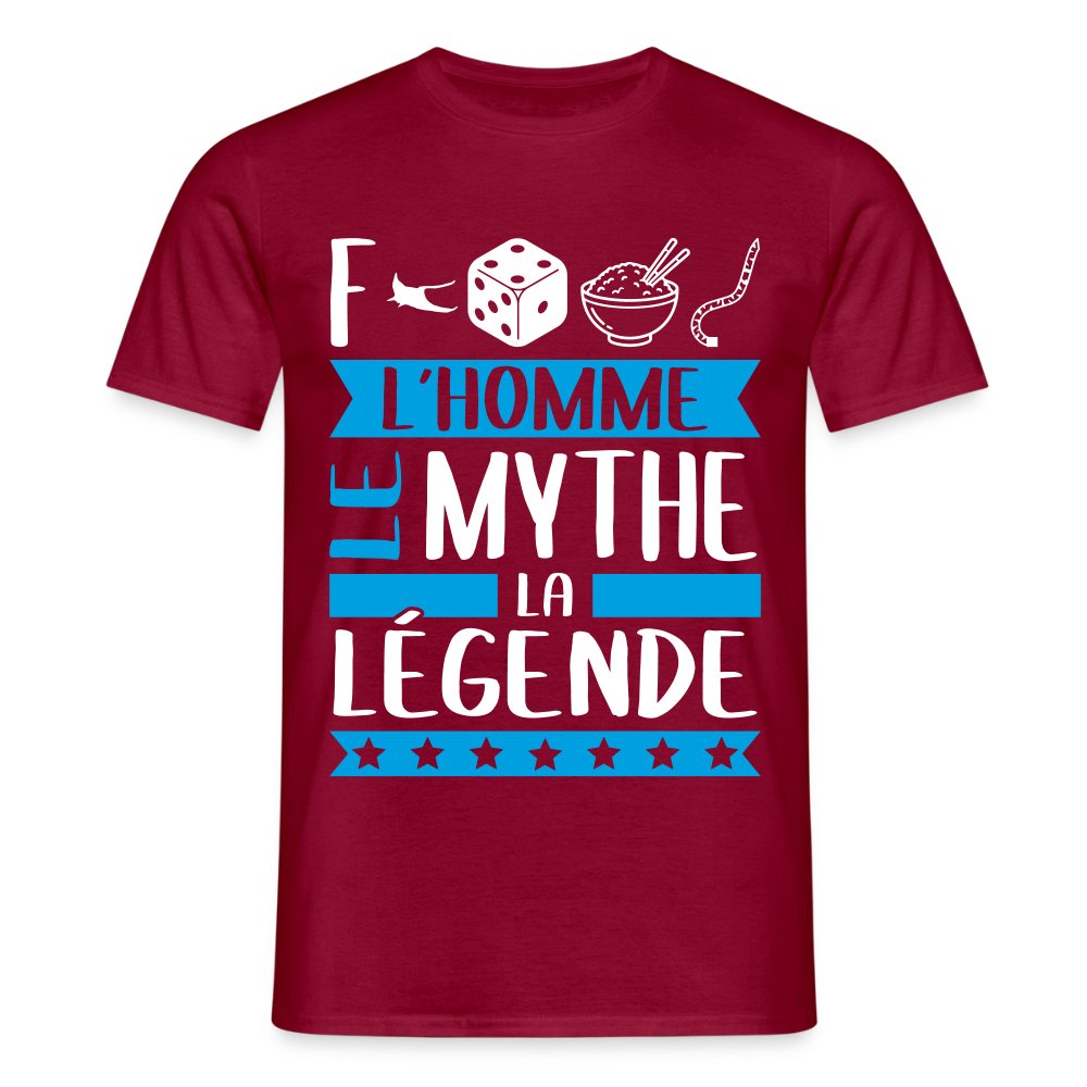 T-shirt homme Frédéric rébus – L’homme, le mythe, la légende - rouge brique