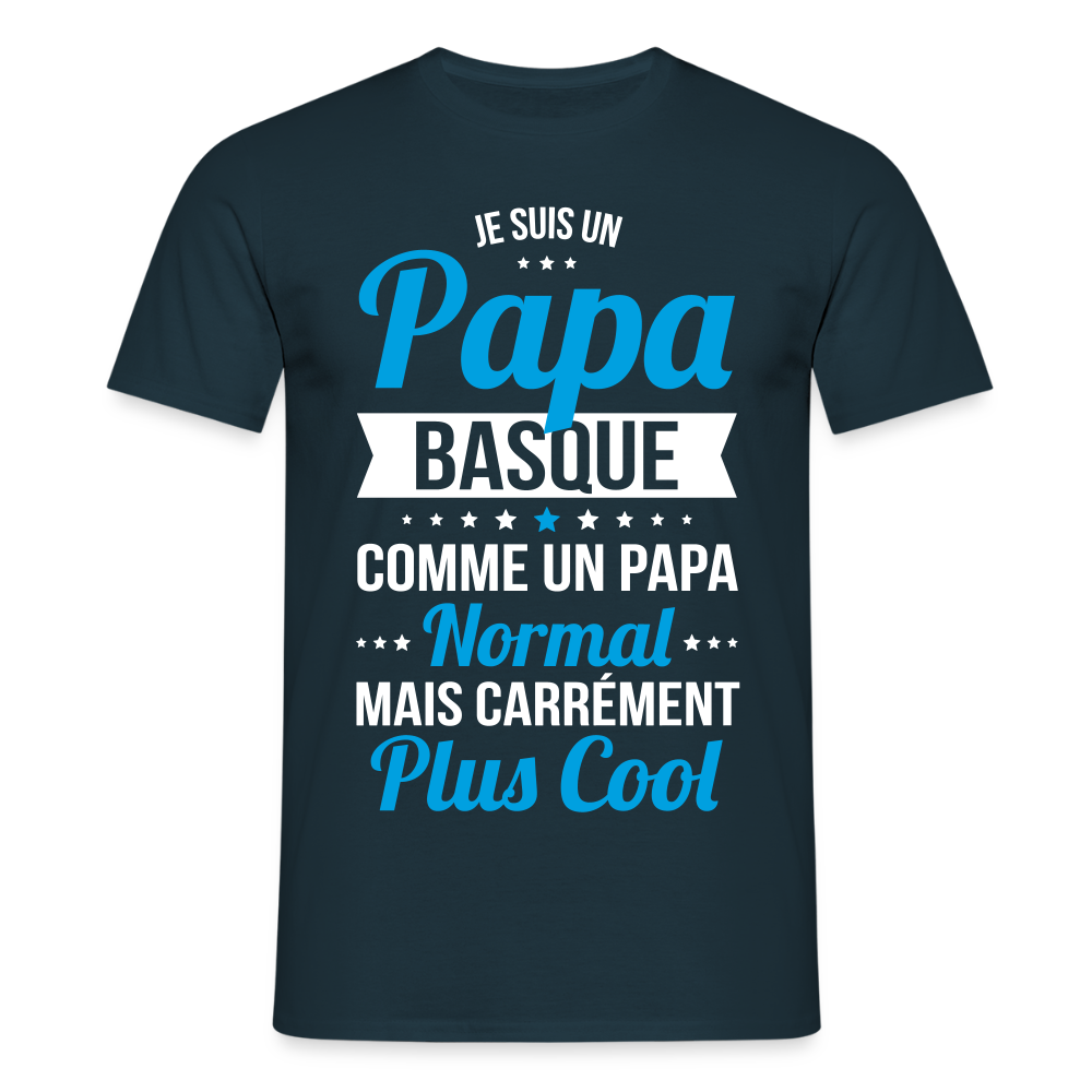 T-shirt Homme - Papa Basque Plus Cool - marine