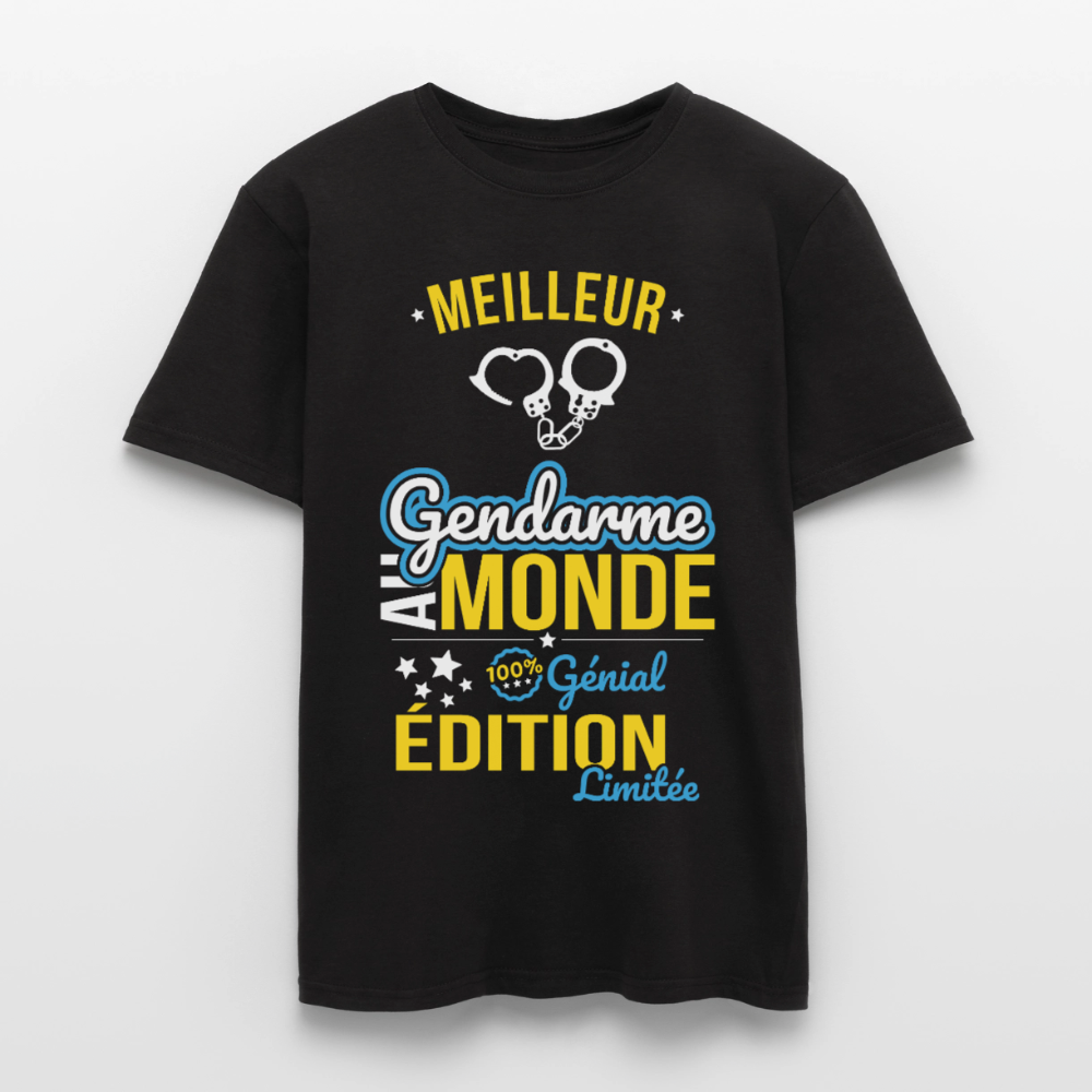 T-shirt Homme - Meilleur gendarme au Monde - noir