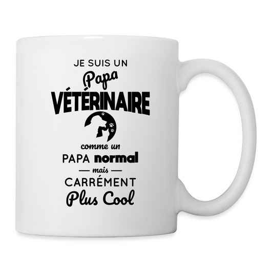 Mug blanc - Papa vétérinaire plus cool - blanc