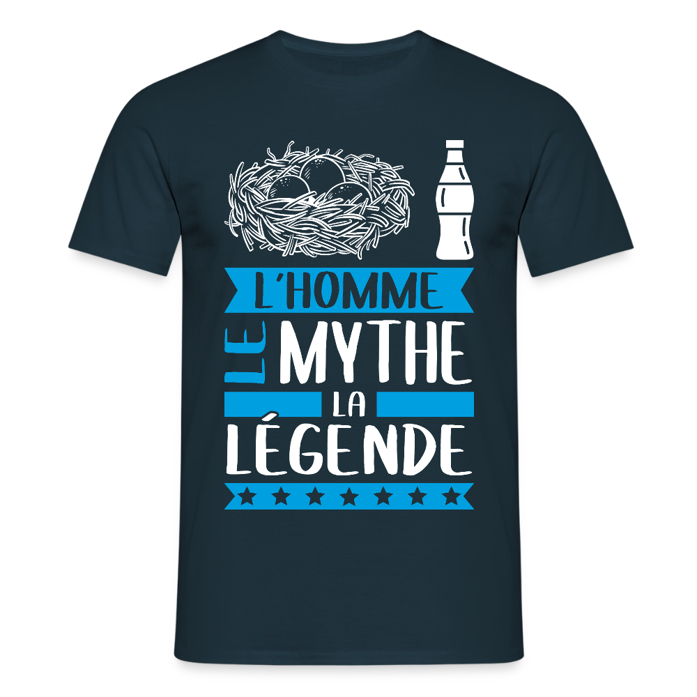T-shirt homme Nicolas rébus – L’homme, le mythe, la légende - marine