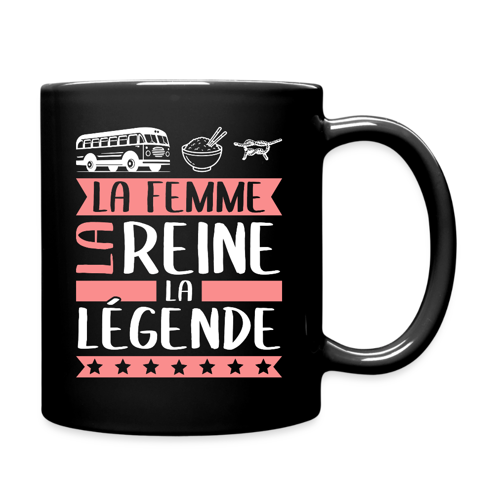 Mug uni Karine rébus – La femme, la reine, la légende - noir