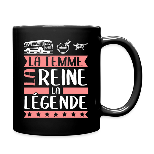 Mug uni Karine rébus – La femme, la reine, la légende - noir