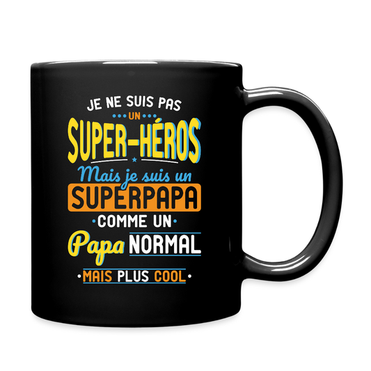 Mug uni - Pas un Super-héros mais un super Papa - noir