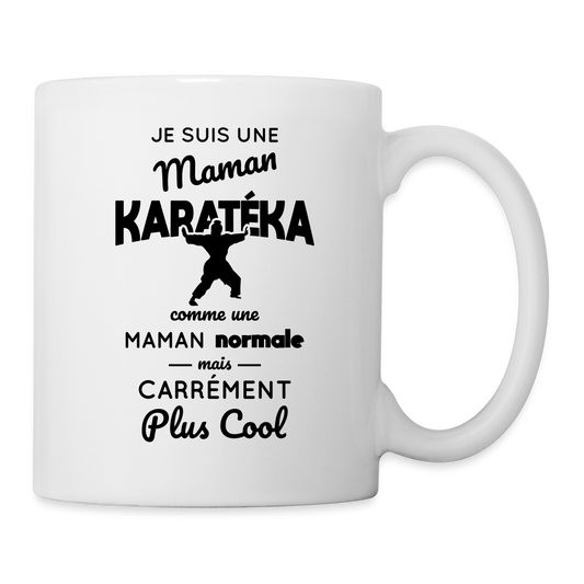 Mug blanc - Maman karatéka plus cool - blanc