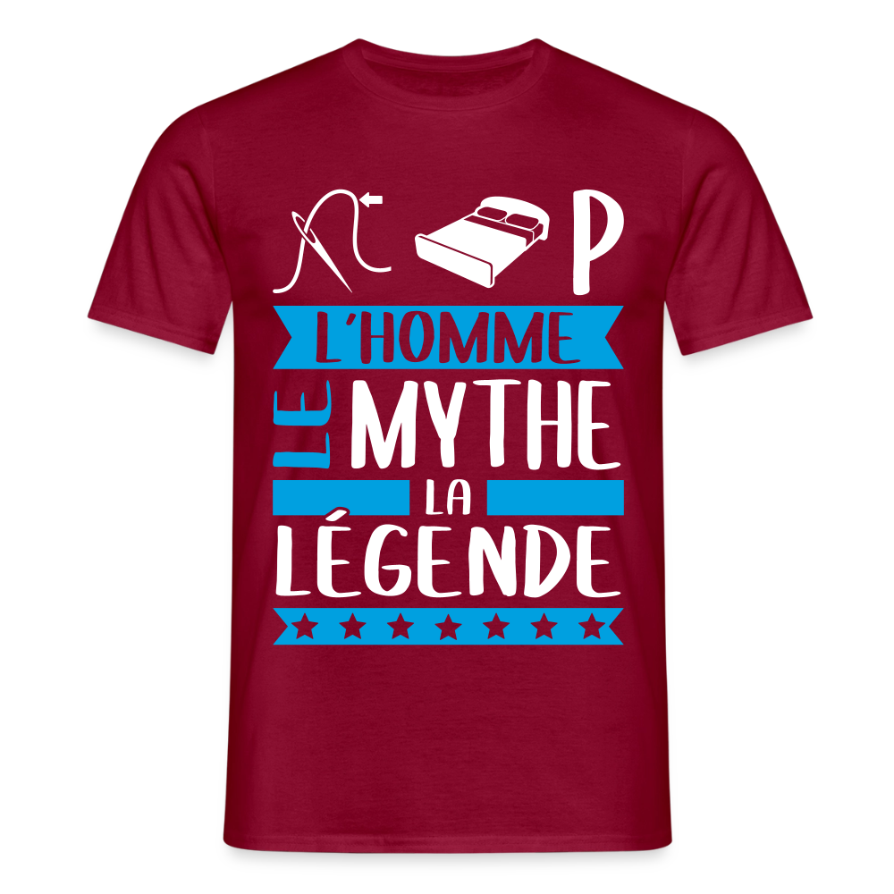 T-shirt homme Philippe rébus – L’homme, le mythe, la légende - rouge brique