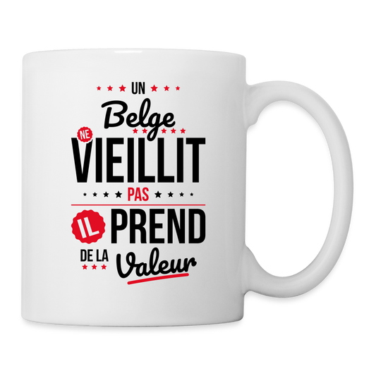 Mug blanc - Un Belge ne vieillit pas - blanc