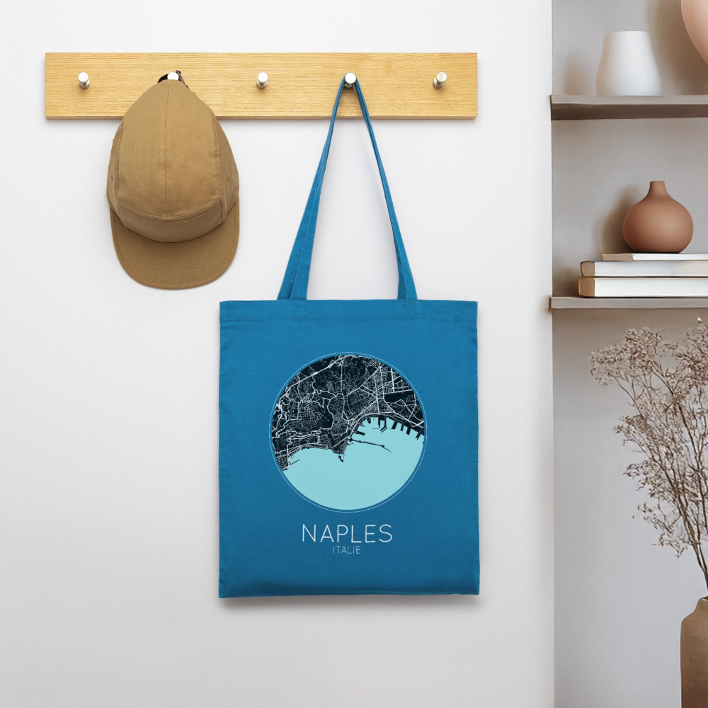 Tote Bag Naples Bio – Plan de Naples - bleu royal