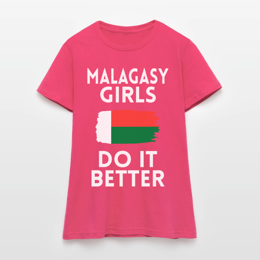 T-shirt femme - Malagasy Girls Do It Better - rose azalée