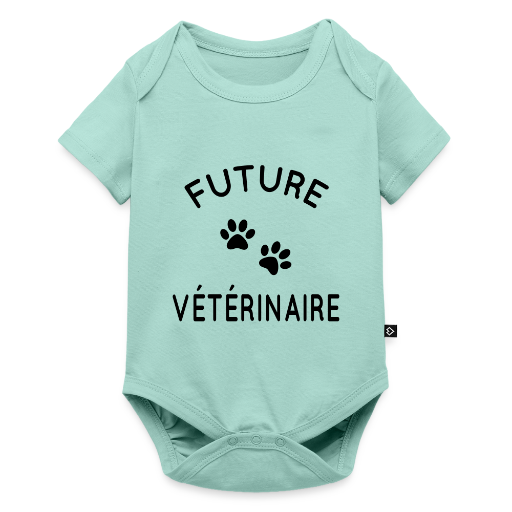 Body Bébé bio manches courtes - Future vétérinaire - menthe 