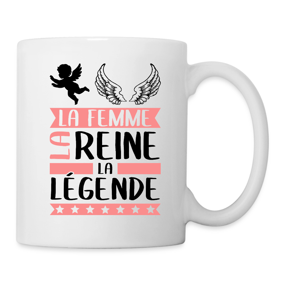 Mug blanc Angèle rébus – La femme, la reine, la légende - blanc
