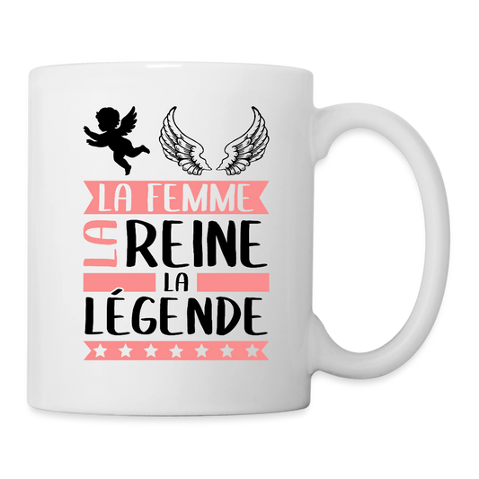 Mug blanc Angèle rébus – La femme, la reine, la légende - blanc