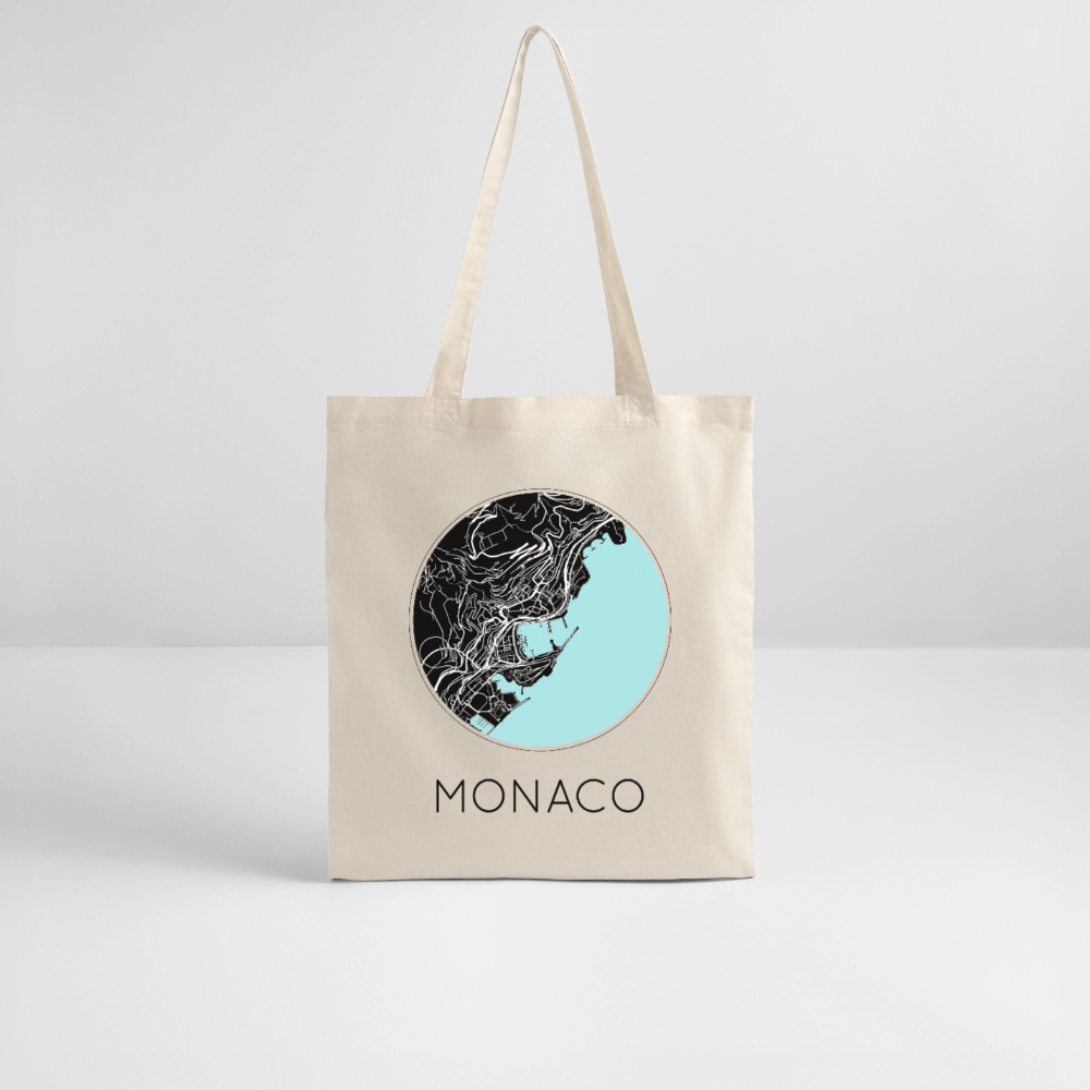 Tote Bag Monaco Bio Coloris Clair – Plan de Monaco - écru doux