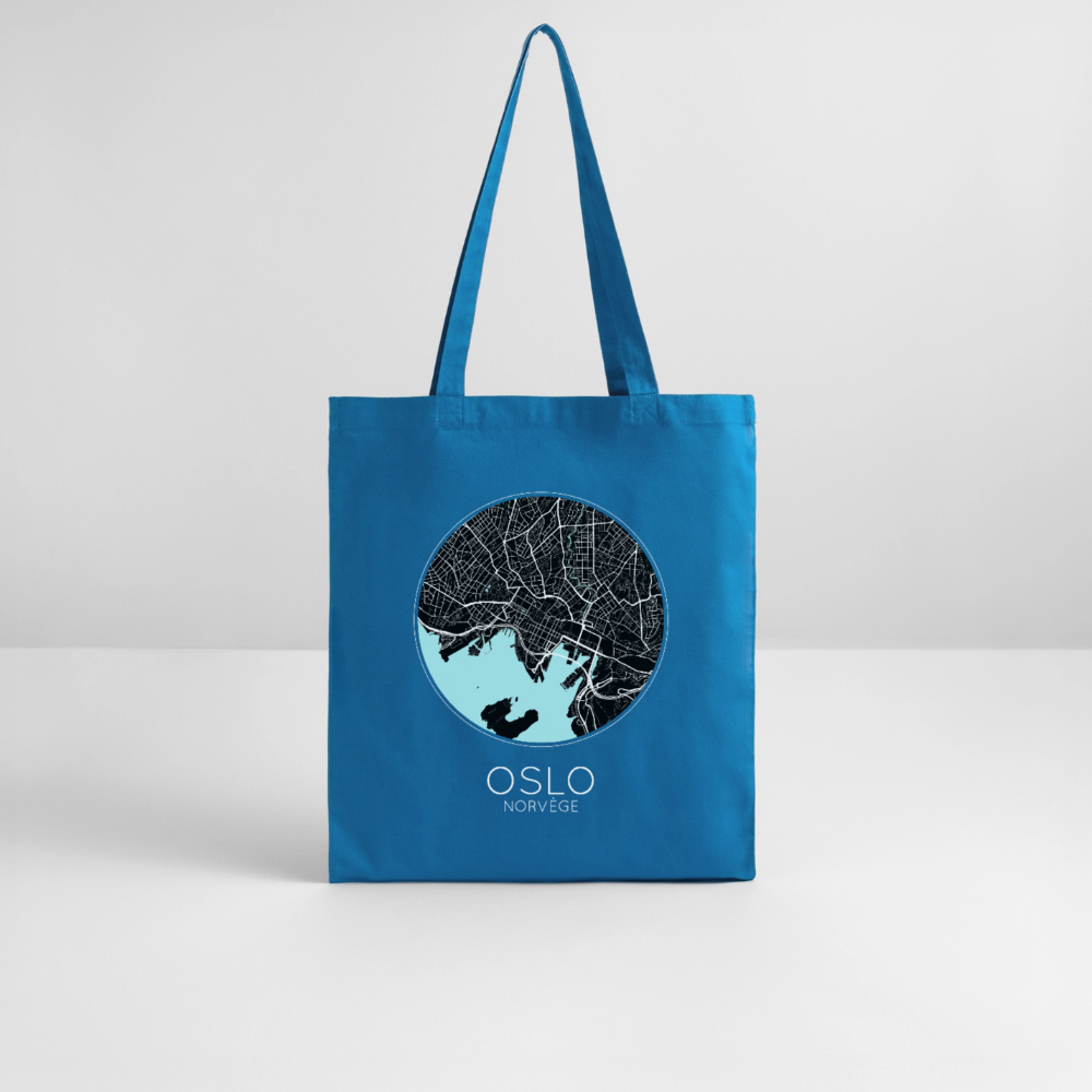 Tote Bag Oslo Bio – Plan d’Oslo - bleu royal