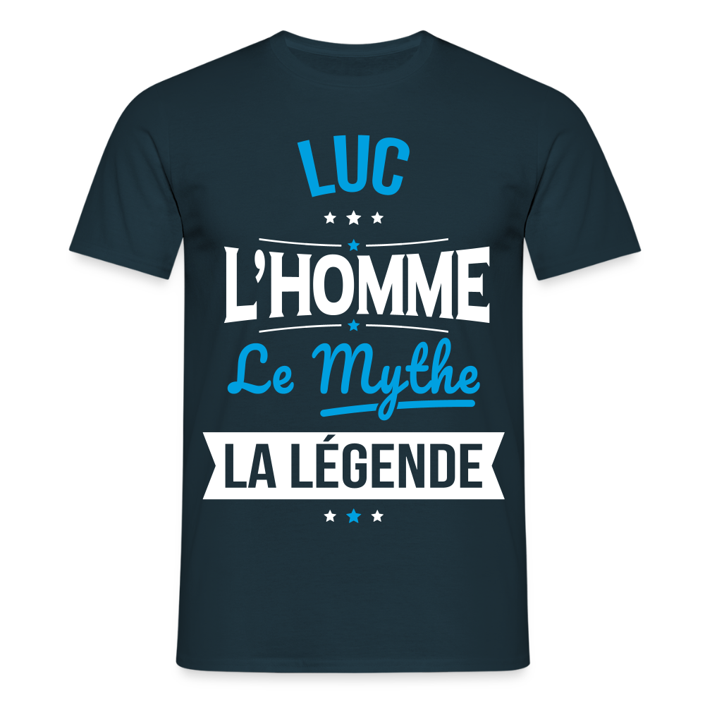 T-shirt Homme - Luc - l'Homme - le Mythe - la Légende - marine