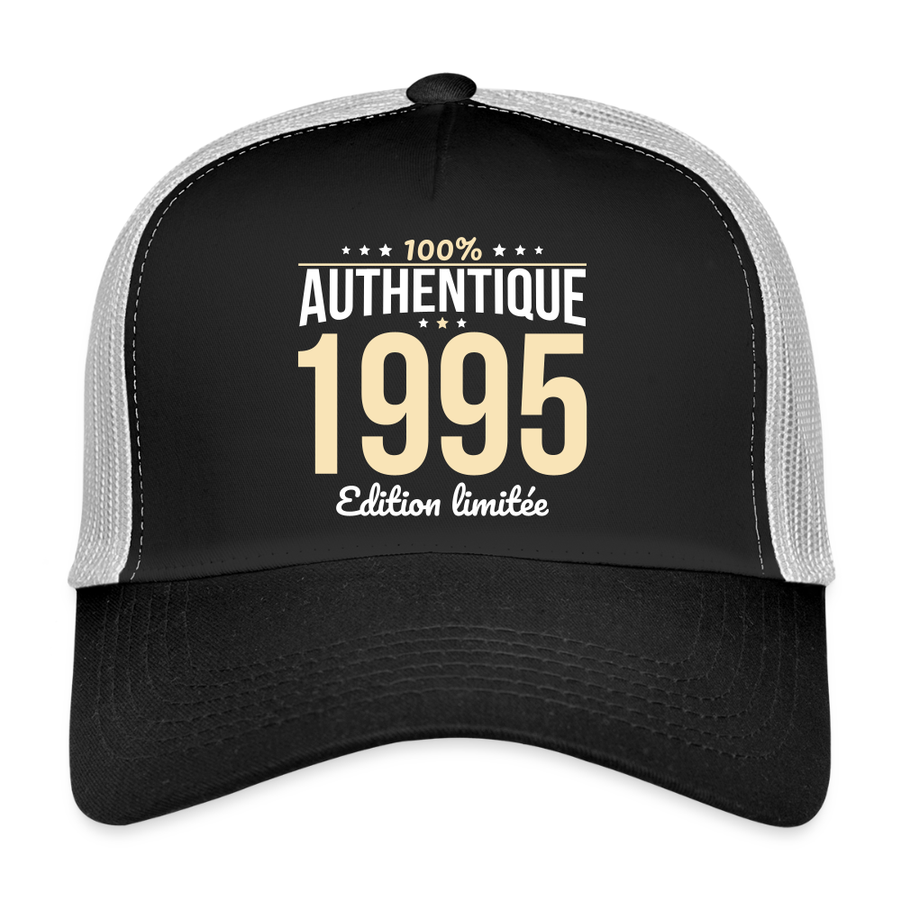 Casquette Trucker - Anniversaire 30 Ans - 100% Authentique 1995 - noir/gris pierre