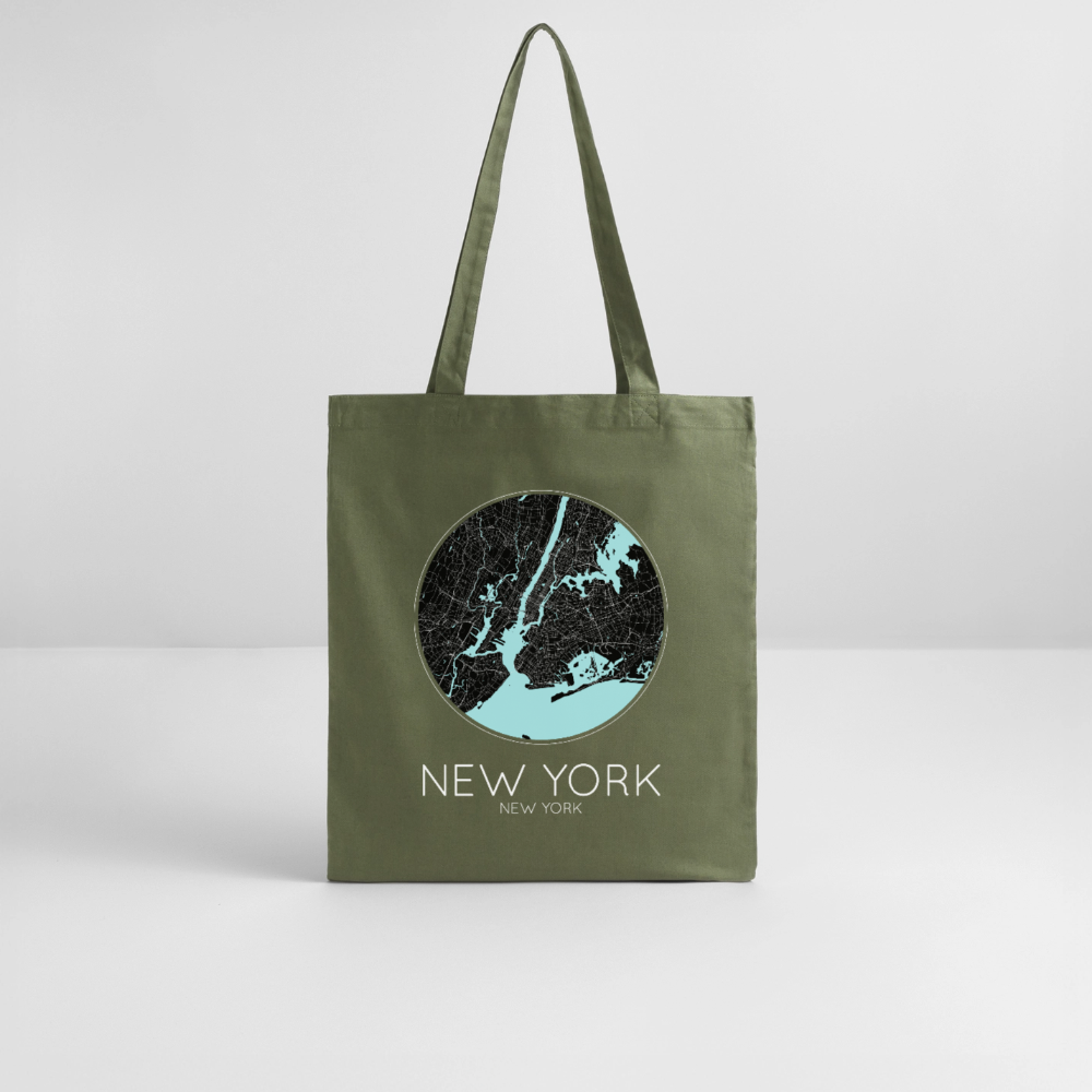 Tote Bag New York Bio – Plan de New York - kaki