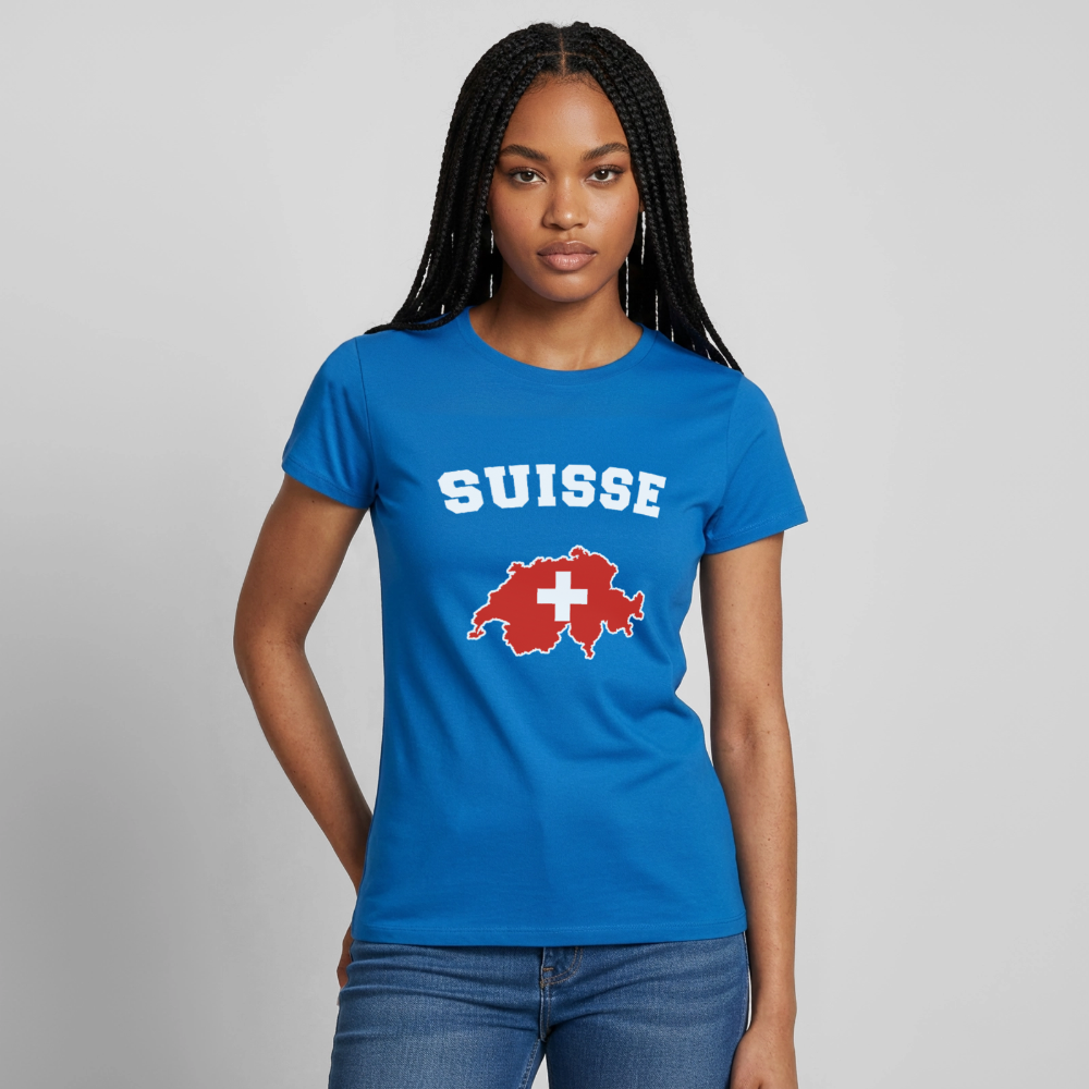 T-shirt Femme - Suisse - bleu royal