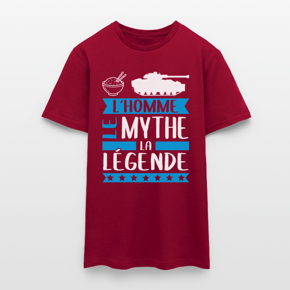 T-shirt homme Richard rébus – L’homme, le mythe, la légende - rouge brique