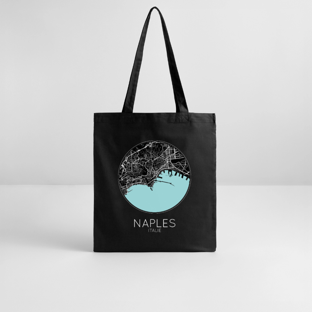 Tote Bag Naples Bio – Plan de Naples - noir