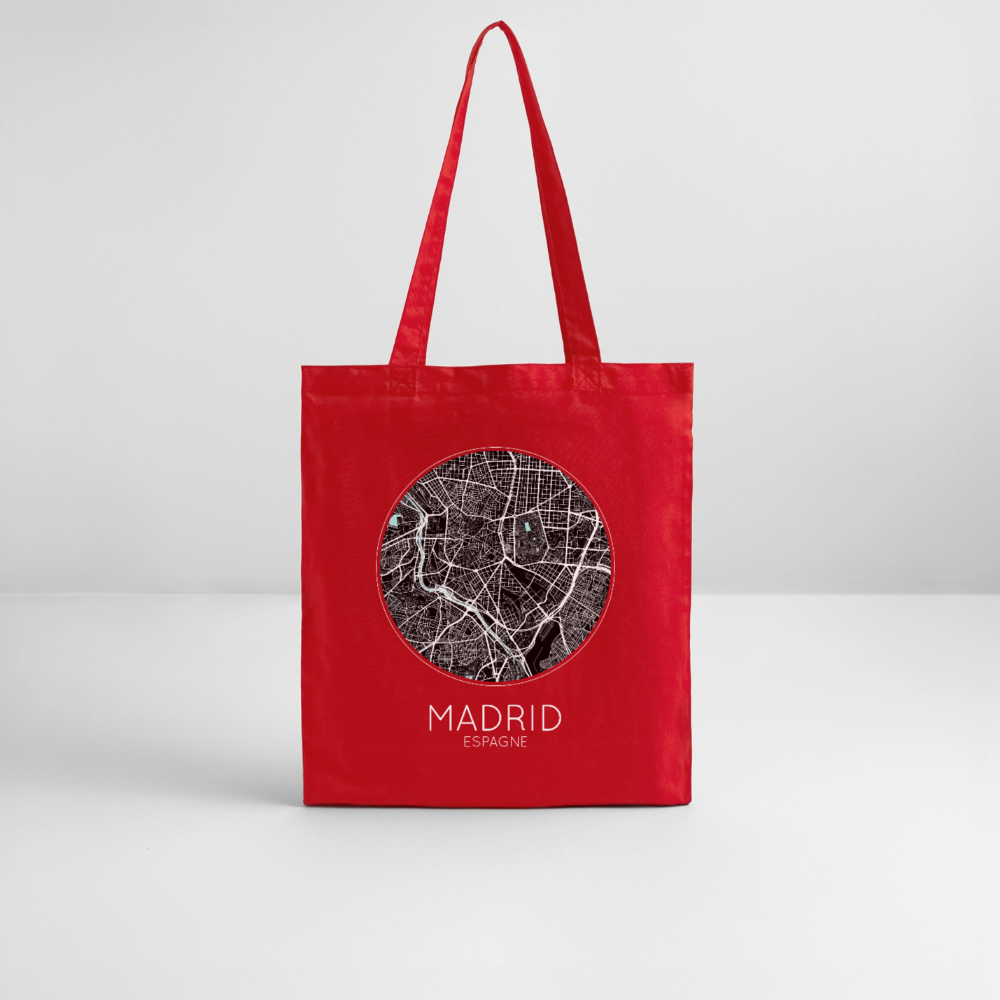 Tote Bag Madrid Bio – Plan de Madrid - rouge