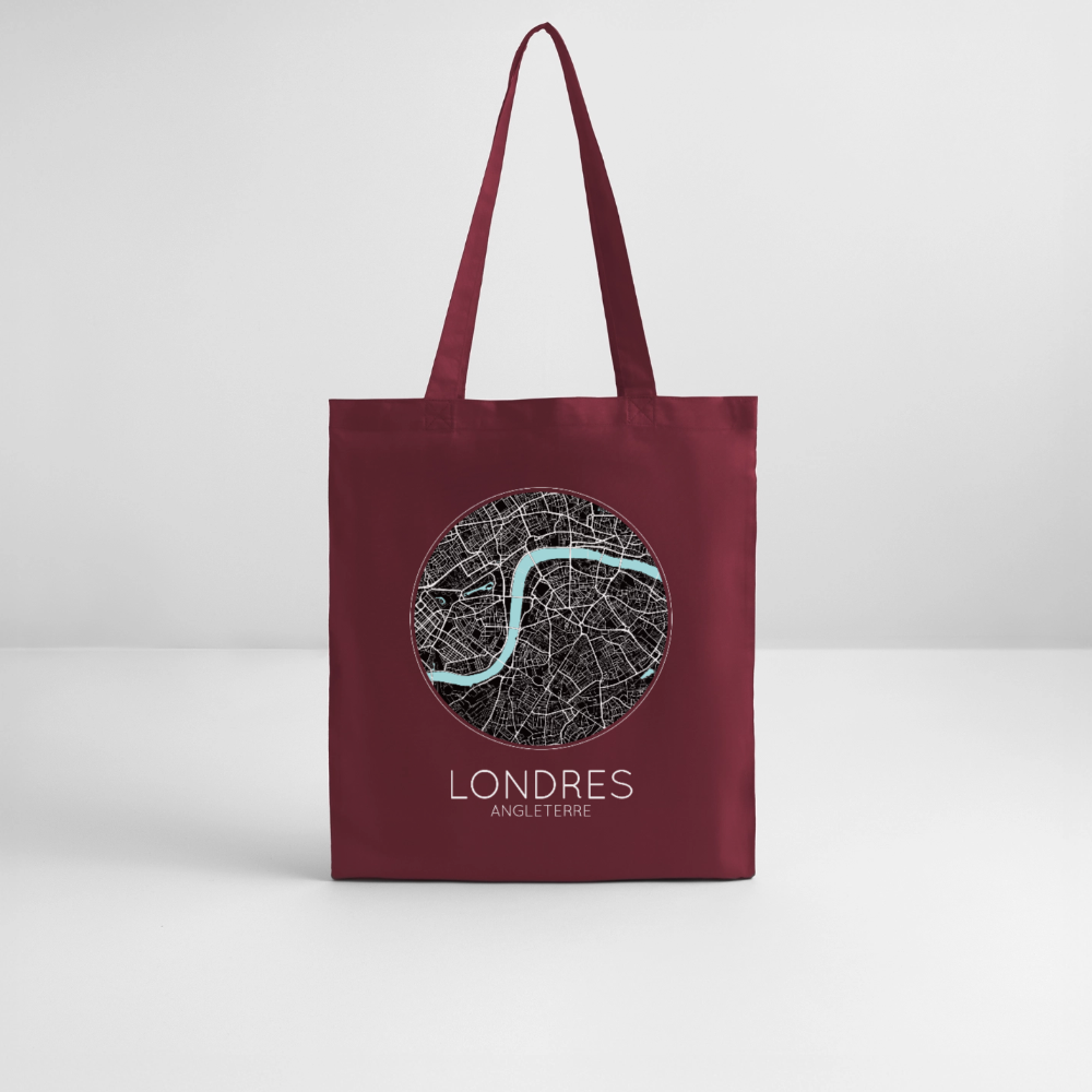 Tote Bag Londres Bio – Plan de Londres - bordeaux