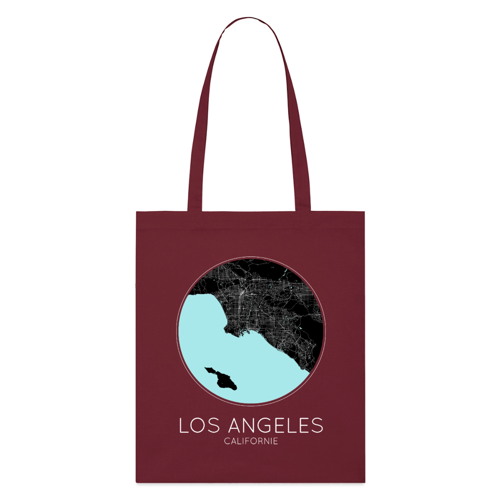 Tote Bag Los Angeles Bio – Plan de Los Angeles - bordeaux