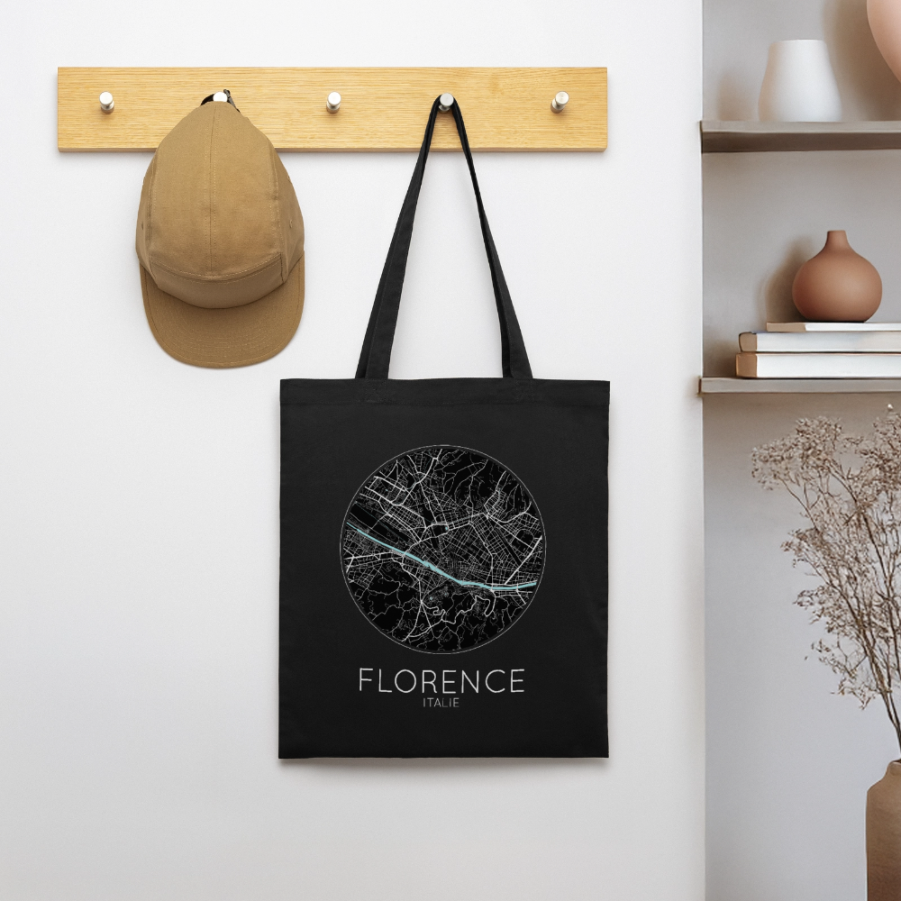 Tote Bag Florence Bio – Plan de Florence - noir