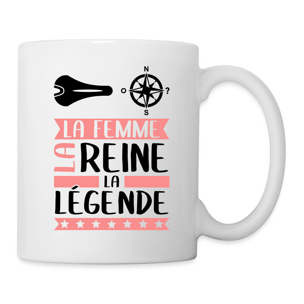 Mug blanc Céleste rébus – La femme, la reine, la légende - blanc