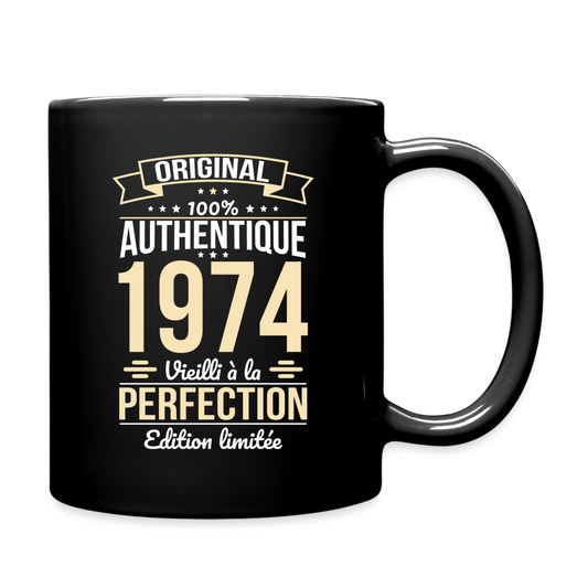 Mug uni - Anniversaire 51 Ans - Original 1974 - noir