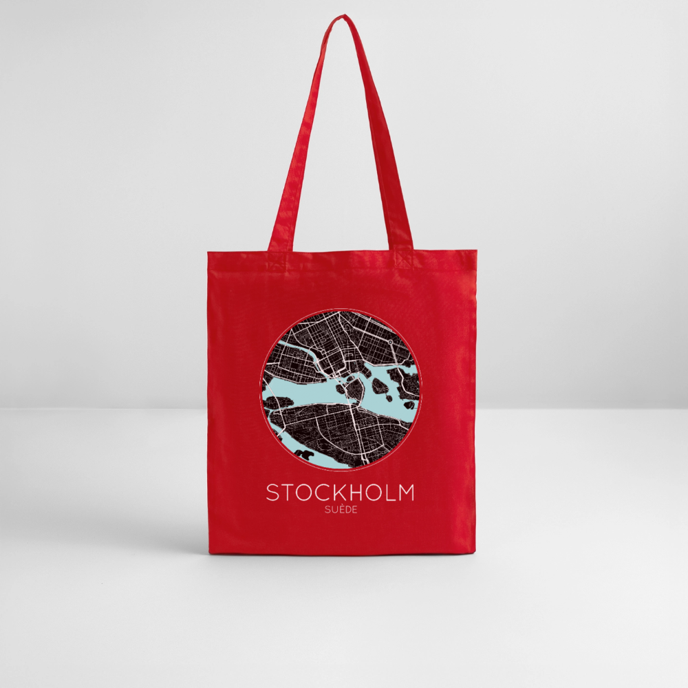 Tote Bag Stockholm Bio – Plan de Stockholm - rouge