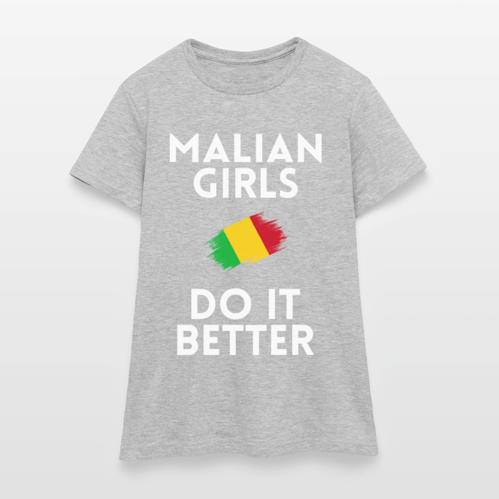 T-shirt femme - Malian Girls Do It Better - gris chiné