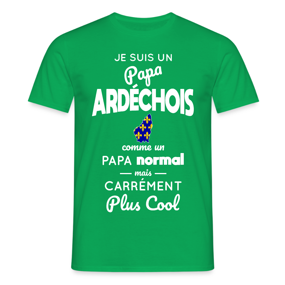 T-shirt Homme - Papa Ardéchois Plus Cool - vert
