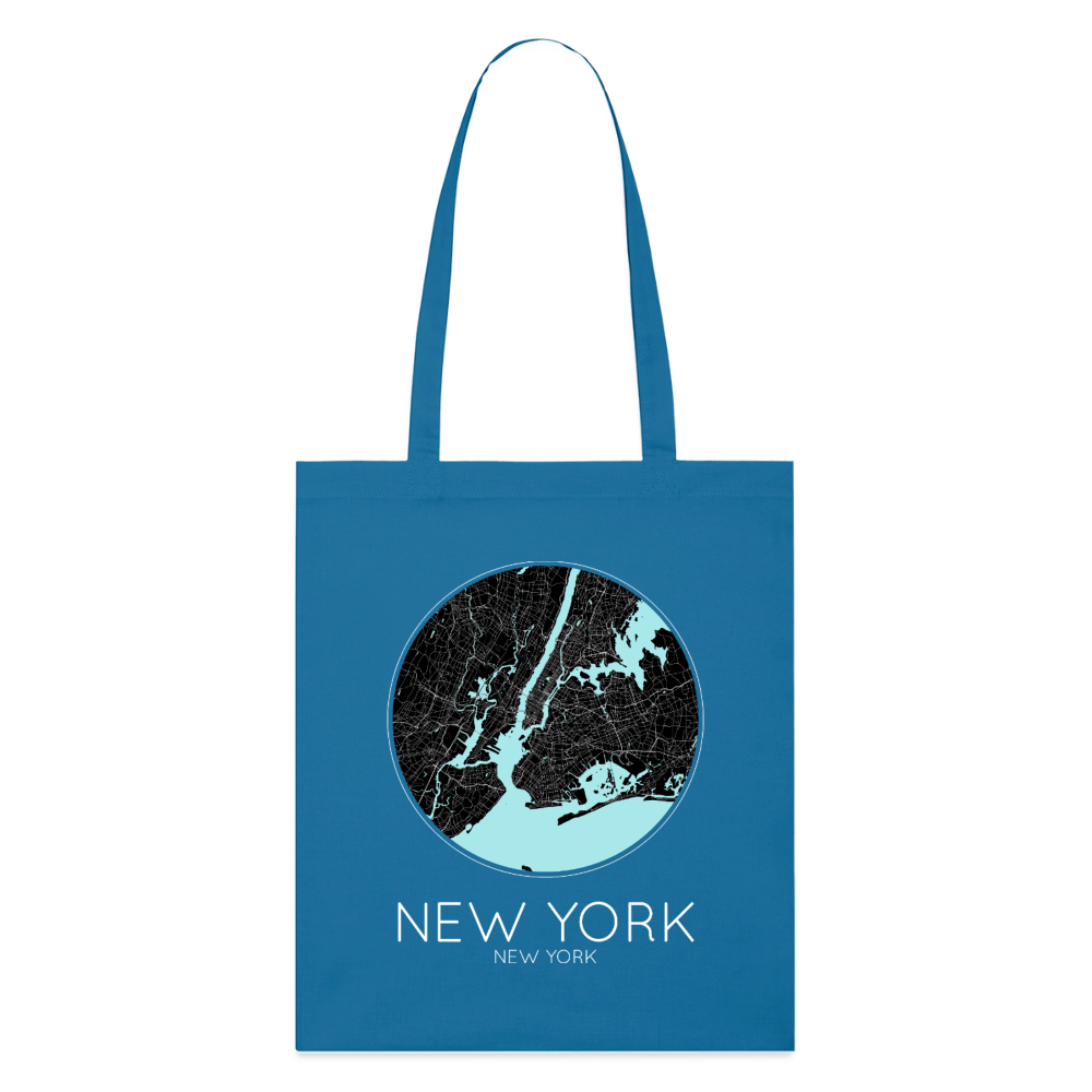 Tote Bag New York Bio – Plan de New York - bleu royal