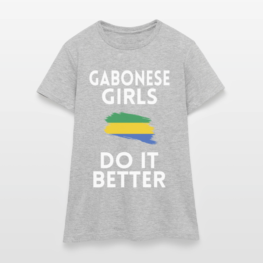T-shirt femme - Gabonese Girls Do It Better - gris chiné