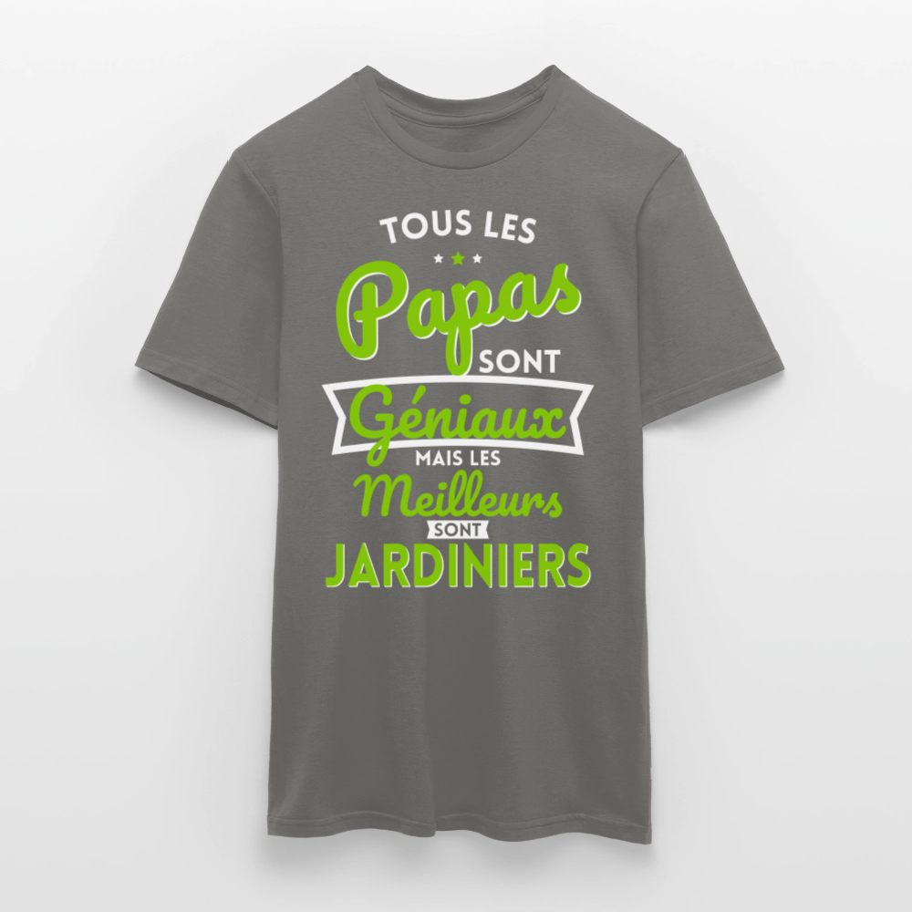 T-shirt Homme - Papas géniaux - Les meilleurs sont jardiniers - gris graphite