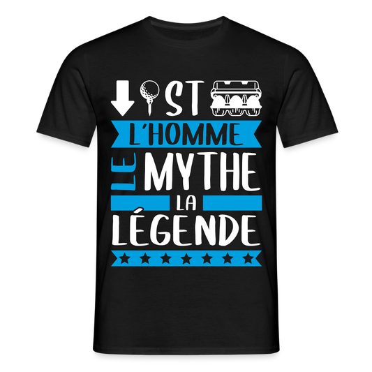 T-shirt homme Baptiste rébus – L’homme, le mythe, la légende - noir