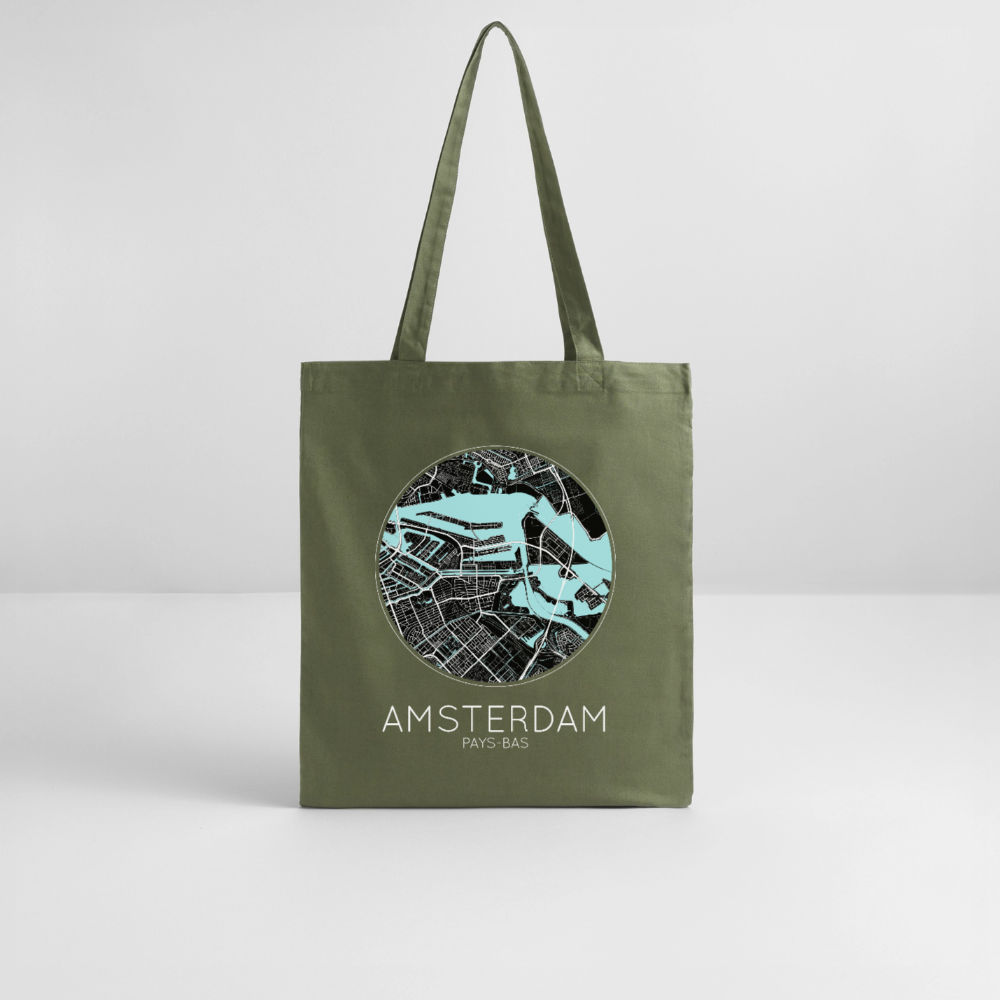 Tote Bag Amsterdam Bio – Plan d’Amsterdam - kaki