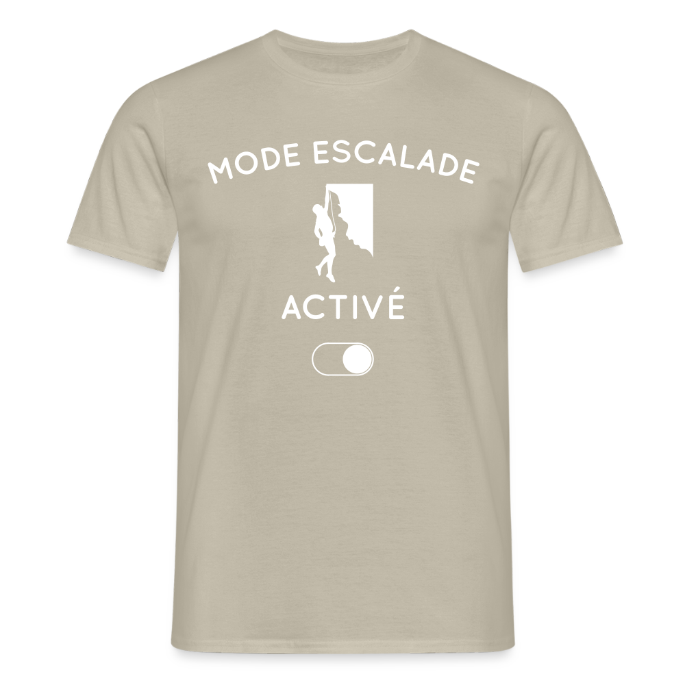 T-shirt Homme - Mode escalade activé - beige sable