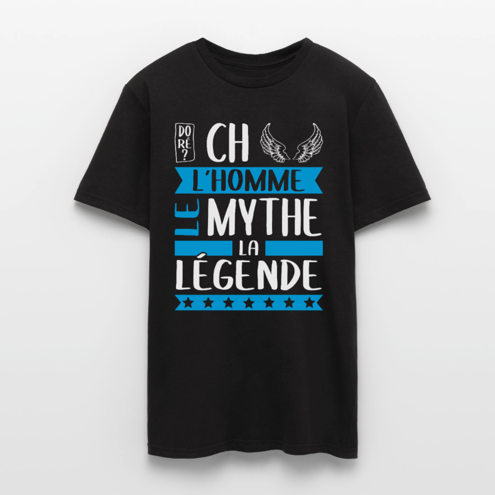 T-shirt homme Michel rébus – L’homme, le mythe, la légende - noir