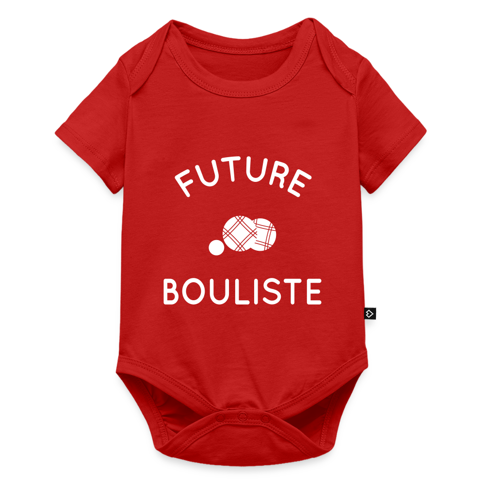 Body Bébé bio manches courtes - Future bouliste - rouge