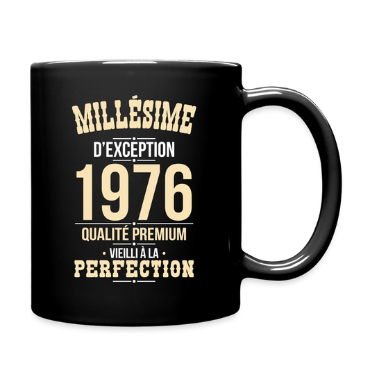 Mug uni anniversaire 50 ans homme – Millésime d’Exception 1976 - noir
