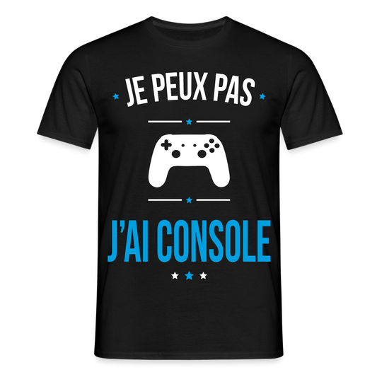 T-shirt Homme - Je peux pas j'ai Console - noir