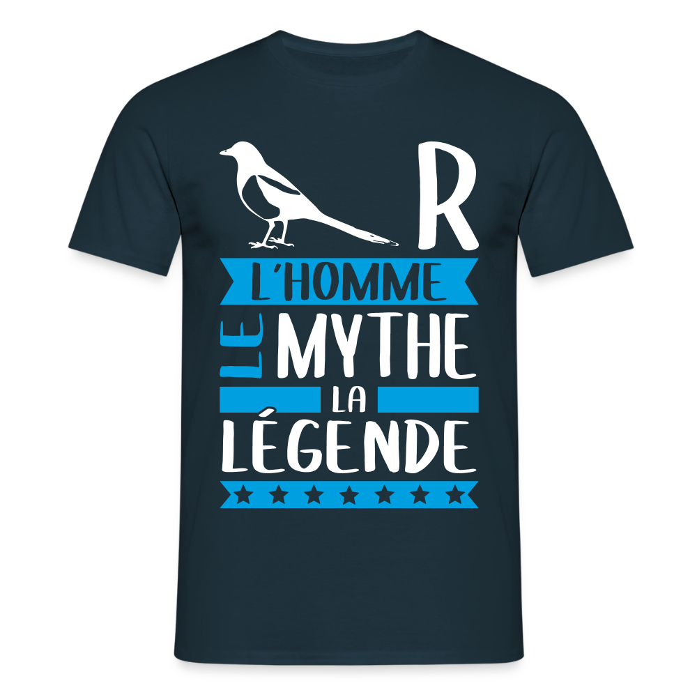 T-shirt homme Pierre rébus – L’homme, le mythe, la légende - marine